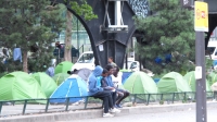 Camp de migrants porte de La Chapelle à Paris en juin 2017