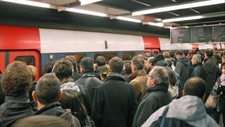 La grève sur le RER B à Paris