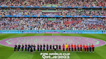 Match de la coupe du monde de la FIFA 2022 entre la Corée du Sud et l'Uruguay le 24 novembre 2022