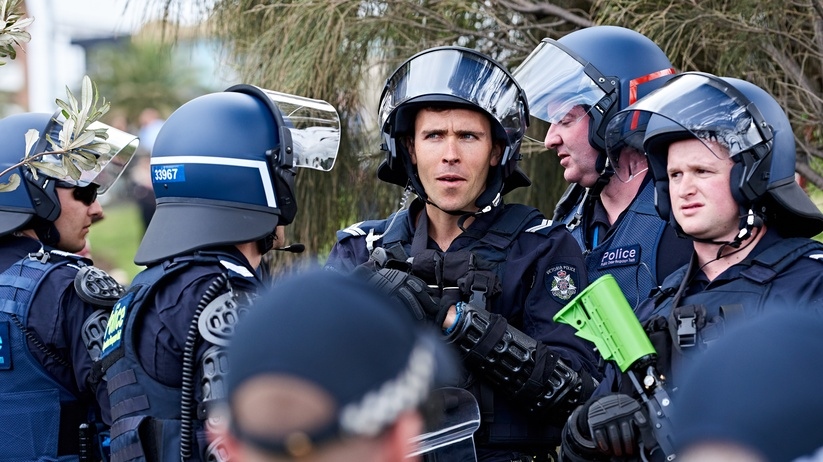 Police anti-émeute à Melbourne