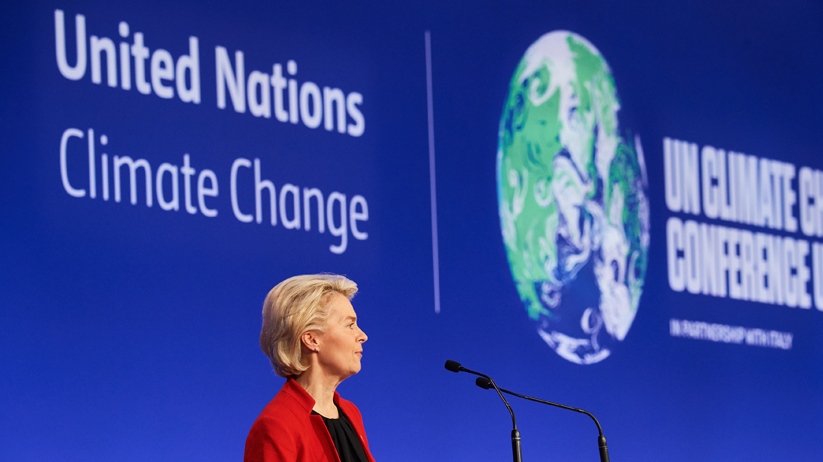 Ursula von der Leyen lors de la COP26 à Glasgow en 2021